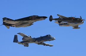 USAF Heritage Flight A-10 F-4 F-86 P-38