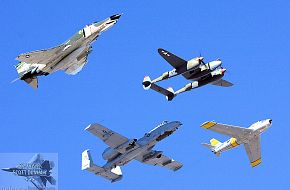 USAF Heritage Flight A-10 F-4 F-86 P-38