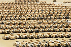 MRAP and Humvee vehicles in Kuwait - US Army