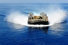 A landing craft, air cushion from Assault Craft Unit (ACU) 4