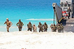 Amphibious Forces conduct an amphibious landing demonstration