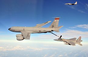 F-15C refueled by a KC-135 - US Air Force