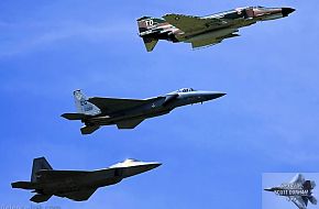 F-4 F-15C F-22A USAF Heritage Flight