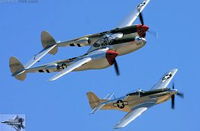 USAAC P-38 Lightning & P-51 Mustang Fighters