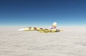 Su-37 in flight - Russian Air Force