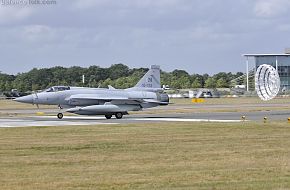 JF-17 Fighter Aircraft Arrive at Farnborough Air Show 2010