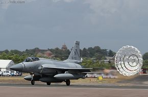 JF-17 Fighter Aircraft Arrive at Farnborough Air Show 2010