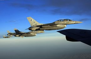 PAF F-16s after refueling - Red Flag 2010