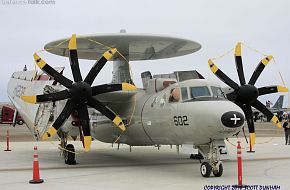US Navy E-2C Hawkeye Airborne Early Warning Aircraft