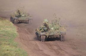 T-72 Column in Camouflage