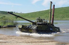 T-80BV Swimming