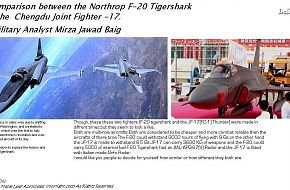 Comparison Between F-20 and JF-17.