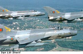 BAF F-7s over Dhaka