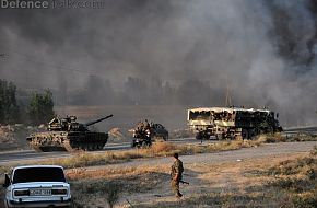 Georgian Troops Fleeing Gori