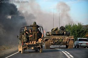 Georgian Troops Fleeing Gori