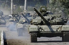 Russian tanks in Dzhava