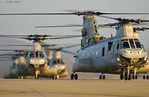 CH-46C Helicopters at Miramar 2010 Air Show