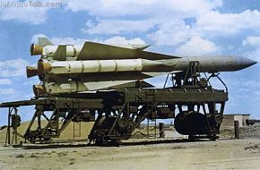 5V21 missile on loader