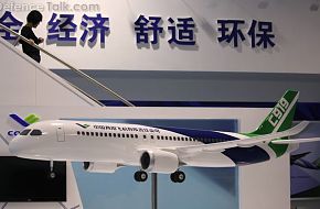 C919 passenger airliner at Airshow China