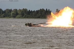 Sprut-SD firing from river