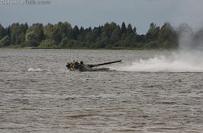 Sprut-SD firing from river