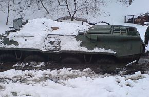 BTR-80 stuck in swamp