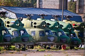 Mi-2 at aircraft graveyard