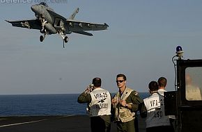 F/A-18 Hornet landing on USS Carl Vinson (CVN 70)