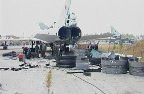 Tu-22M and engines, scrapyard