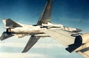 MiG-23 intercepting P-3 Orion