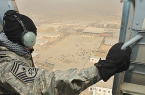 Flying over Kabul in a Mi-17 helicopter