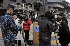 CVN 73- news conference with Japanese media