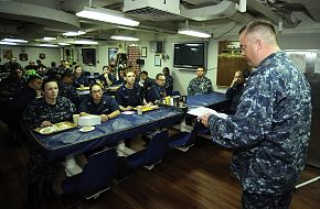 Commanding officer of the amphibious dock landing ship