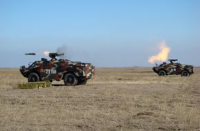 BRDM-2 firing ATGM