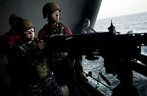 US Navy  machine gun firing exercise