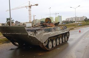 Libyan Army burned out BMP-1
