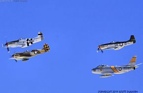 USAAC P-40 Warhawk P-51 Mustang & USAF F-86 Sabre Fighters