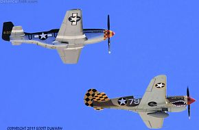 US Army Air Corps P-40 Warhawk & P-51 Mustang