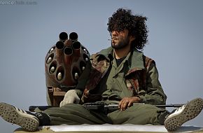 Libyan Rebel and Gun