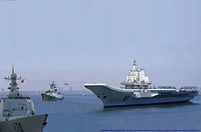 Artist conception of the new Chinese carrier battle group