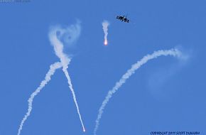 USAF F-15E Strike Eagle Launching Flares