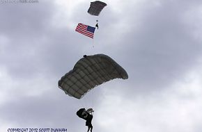 USAF Paratroopers Presenting Colors