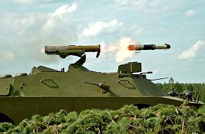 BRDM-2 firing ATGM