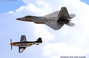 USAF F-22A & P-51 - Heritage Flight