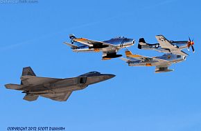 USAF Heritage Flight P-51 F-86 F-22