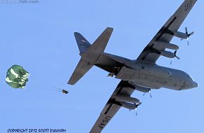 USAF C-130 Hercules Parachute Drop