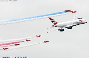 RAF Red Arrows & British Airways A-380