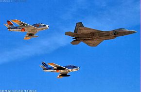 USAF Heritage Flight F-22A Raptor & F-86 Sabre