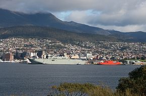 HMAS Adelaide in Hobart 23 August 2016