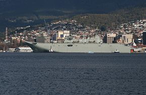 HMAS Adelaide in Hobart 23 August 2016